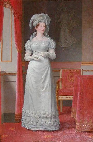 Christoffer Wilhelm Eckersberg Portrait of Marie Sophie of Hesse-Kassel Queen consort of Denmark Germany oil painting art